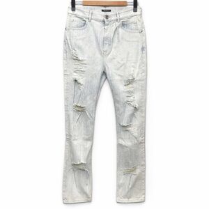 Balmain Paris Distressed High Rise Skinny Jeans EU 36 Made in Italy